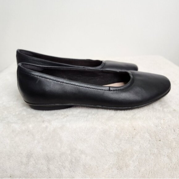 Clarks Collection Black Leather Gracelin Vail Ballet Flats Size 8 US/39 EU - Picture 5 of 10
